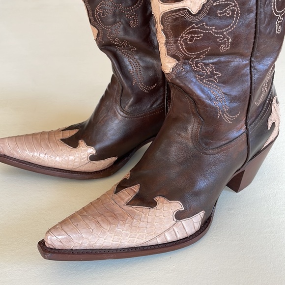 NWOT Exotic Leather Western Boots, sz. 9 - Picture 10 of 11